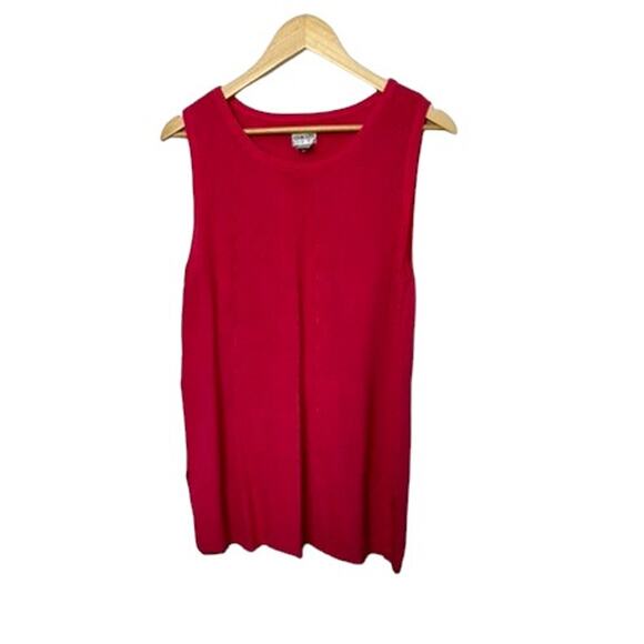Chico's Hot Pink Sleeveless Knit Top Women's XL 16 Stretchy - Picture 1 of 5